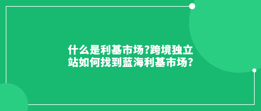 什么是利基市場?跨境獨立站如何找到藍(lán)海利基市場?